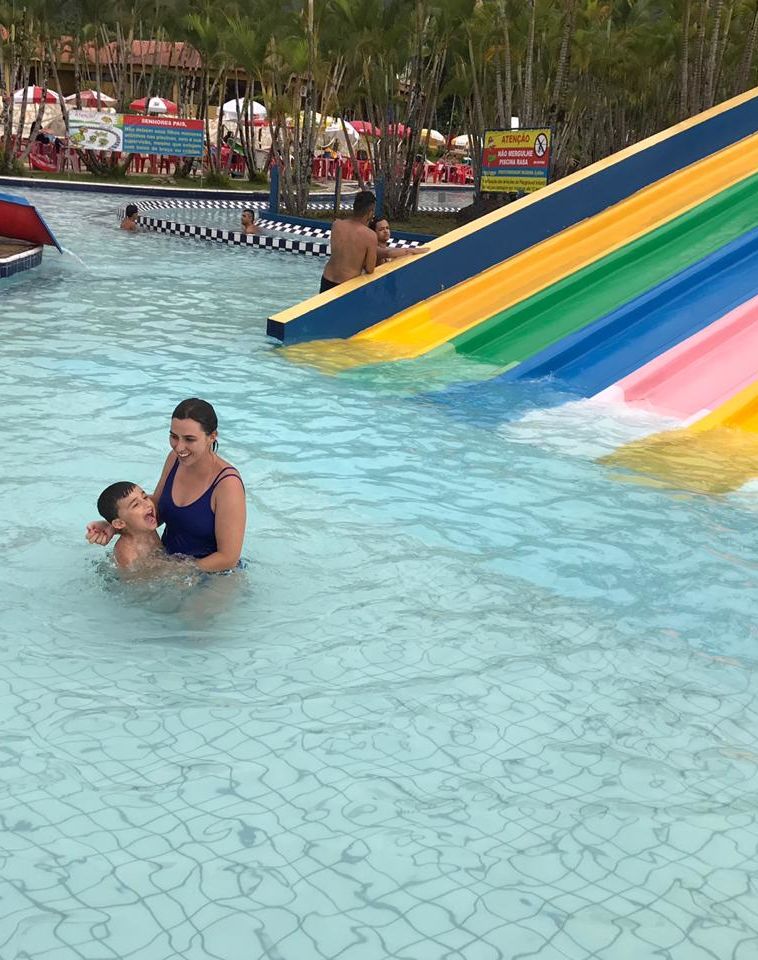 Piscina na área infantil do Águas Claras