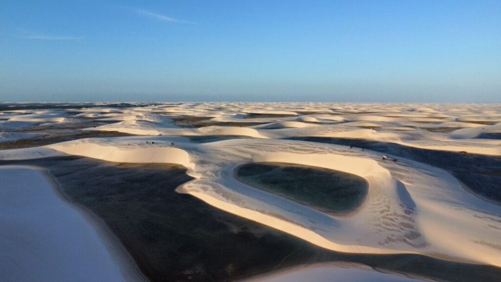 imagem aérea dos lençóis maranhenses