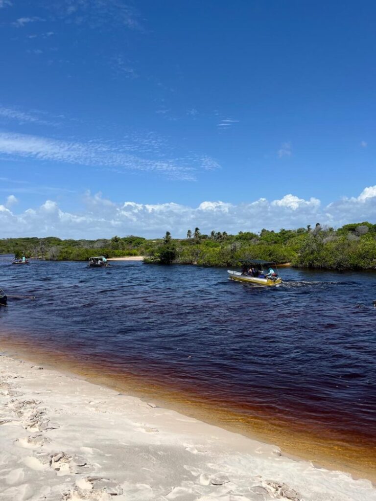 rio e vegetação ao fundo