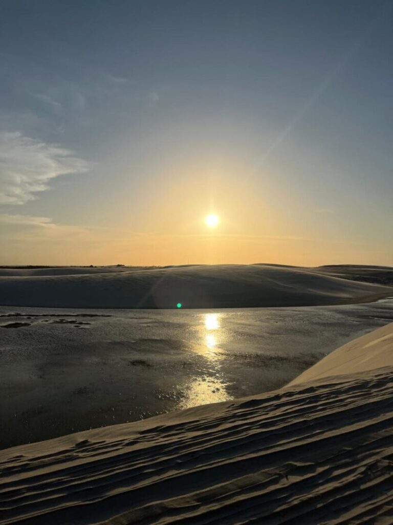 pôr do sol nos lençóis maranhenses