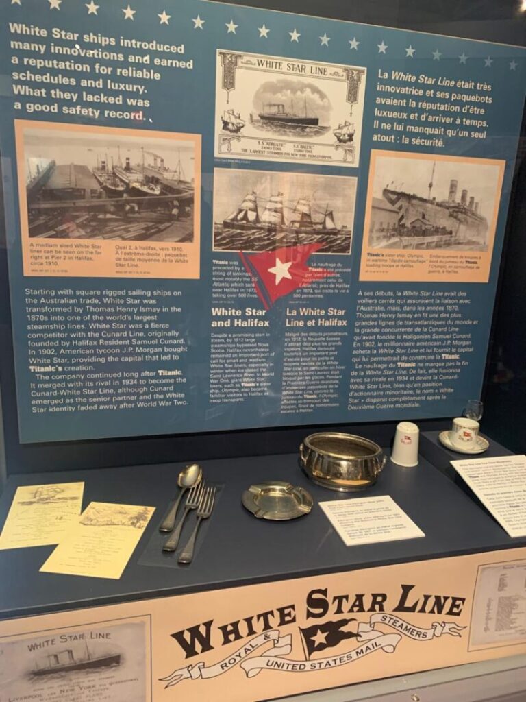 detalhes da exposição sobre o titanic